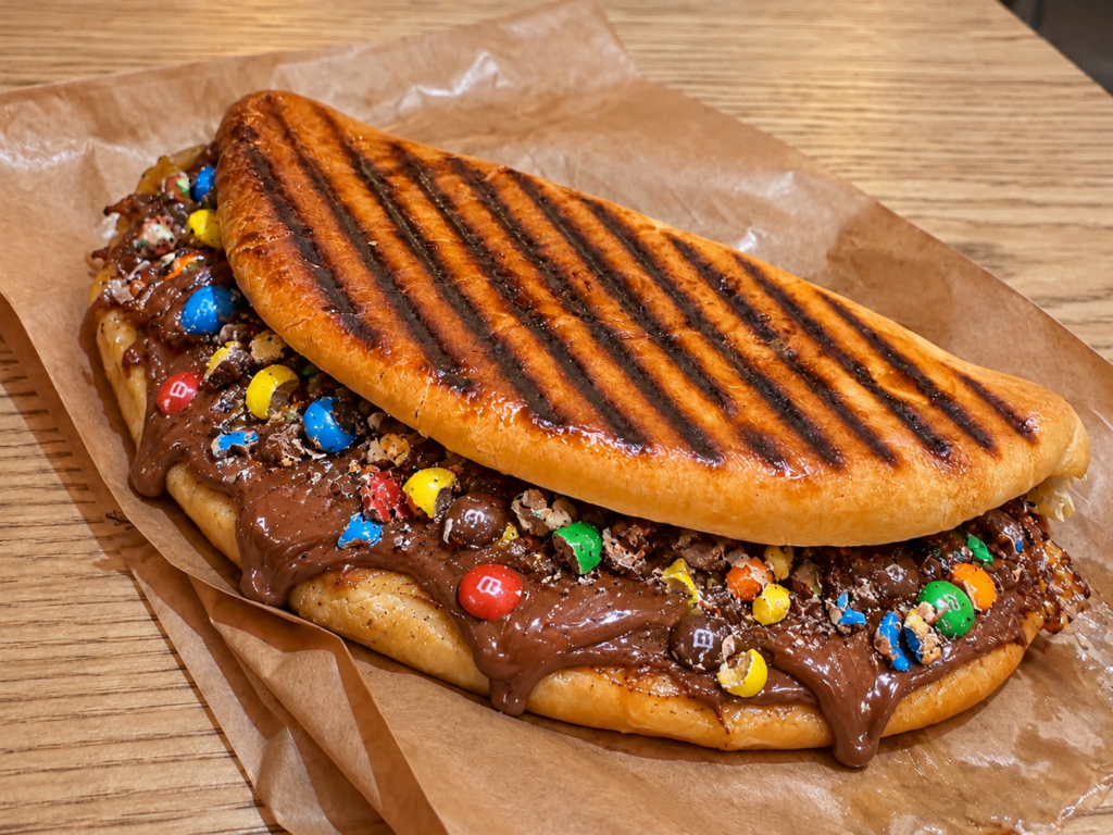 Le calzone nutella et m&ms